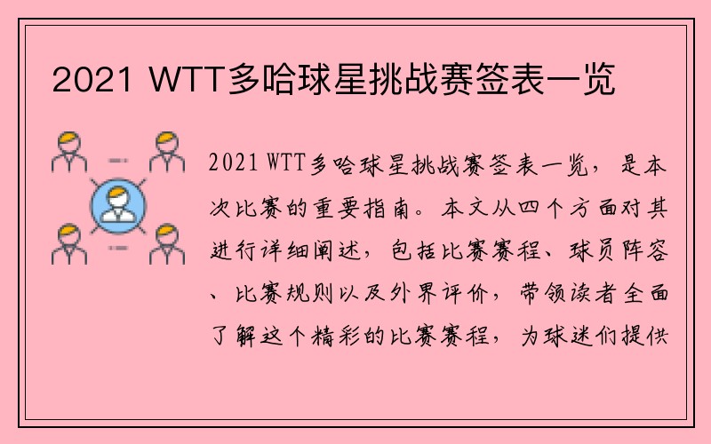 2021 WTT多哈球星挑战赛签表一览